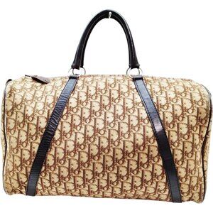 (L4) Christian Dior Hand Bag Brown PVC